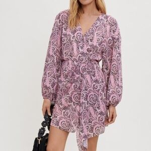 Maje - Paisley Print Asymmetrical Dress.
